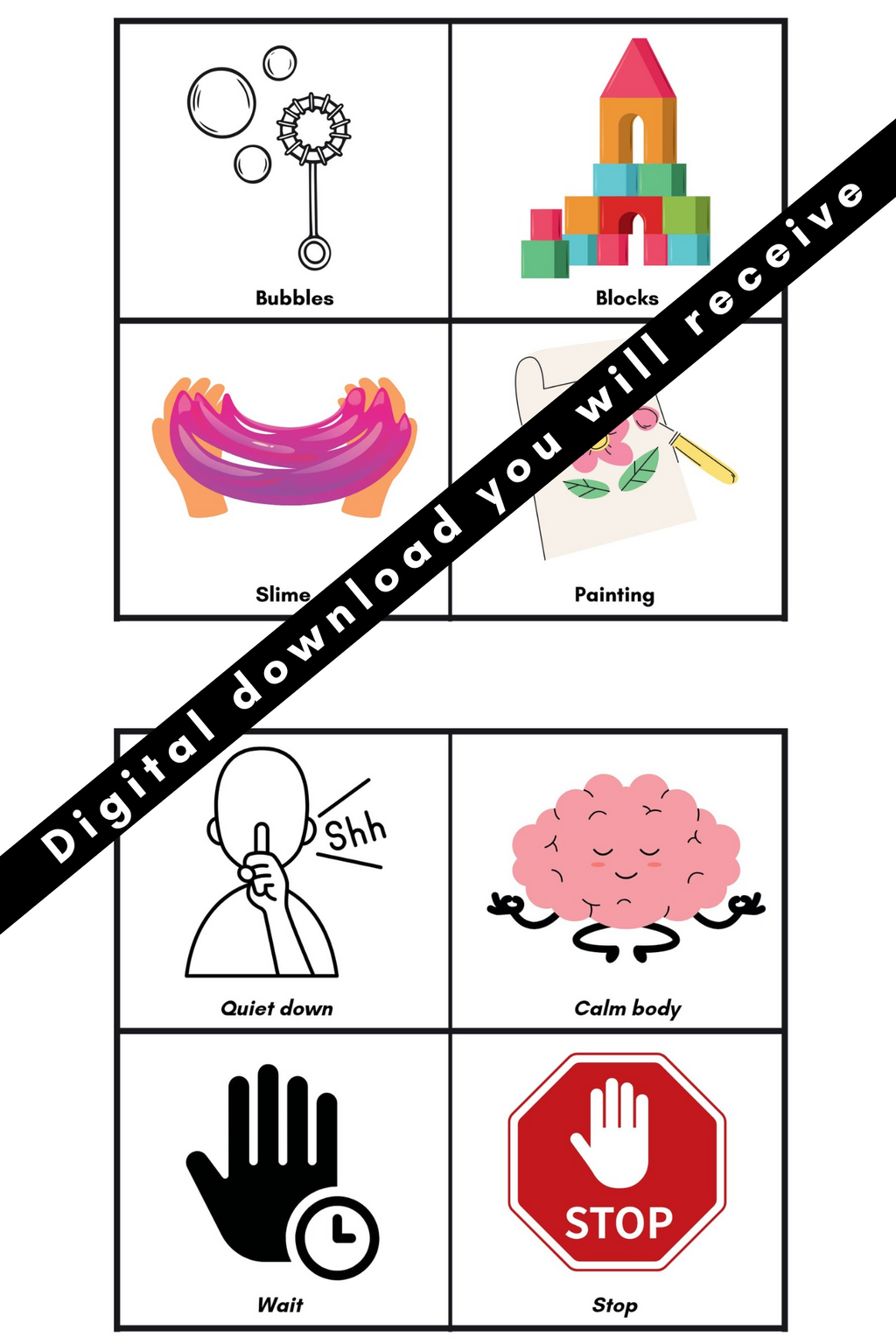 First Then Visuals Bundle PDF