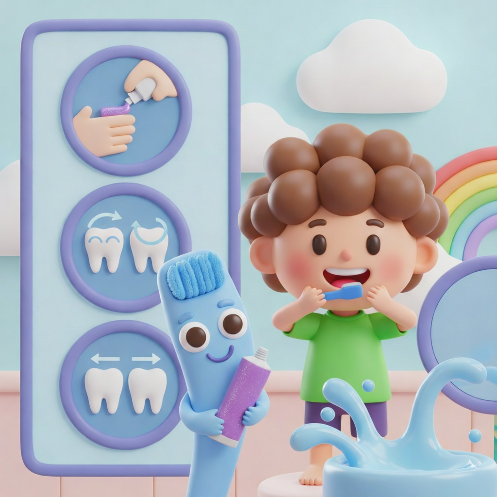 Brushing Teeth Visual Guide PDF