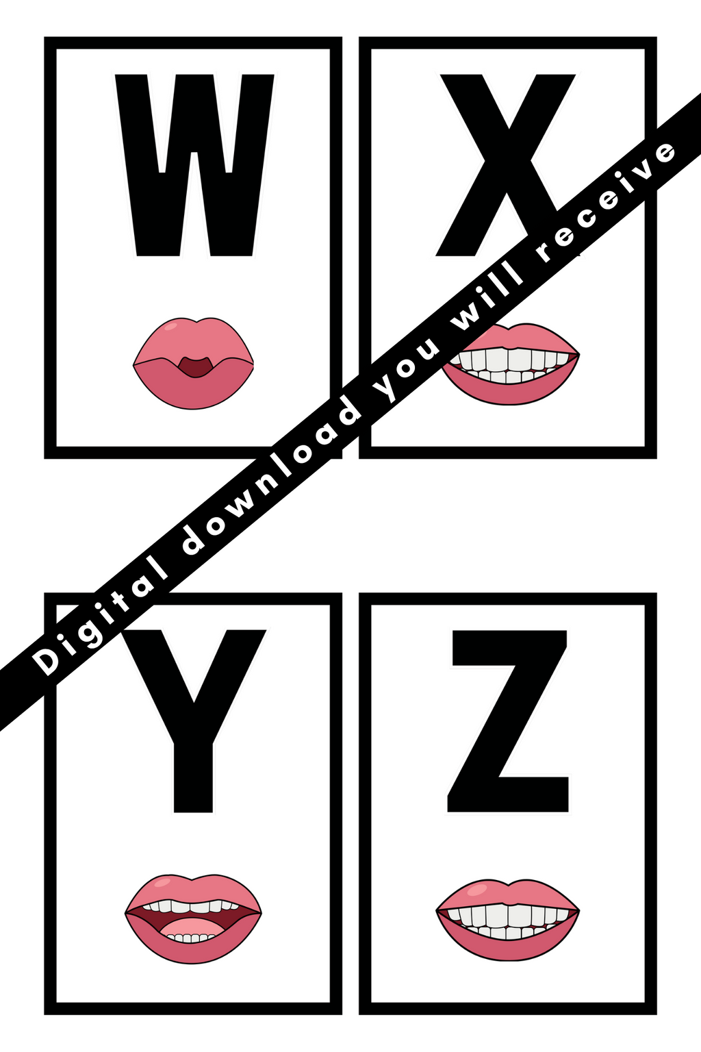 Alphabets Flashcards w/Mouth Formation PDF