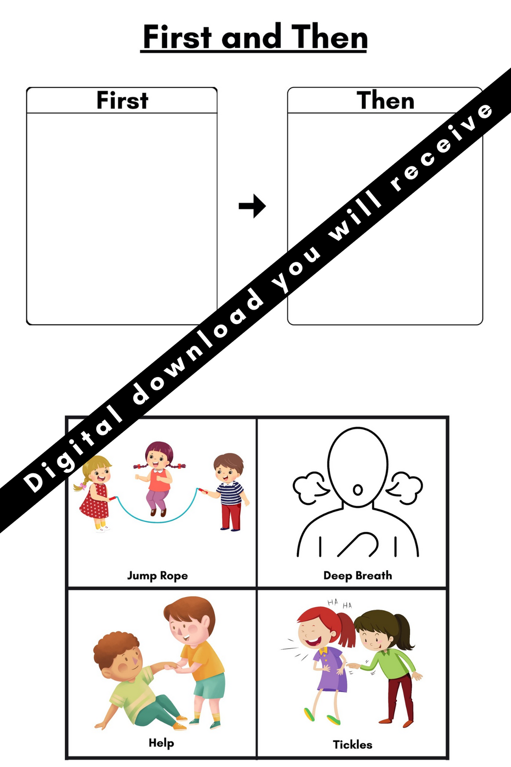 First Then Visuals Bundle PDF