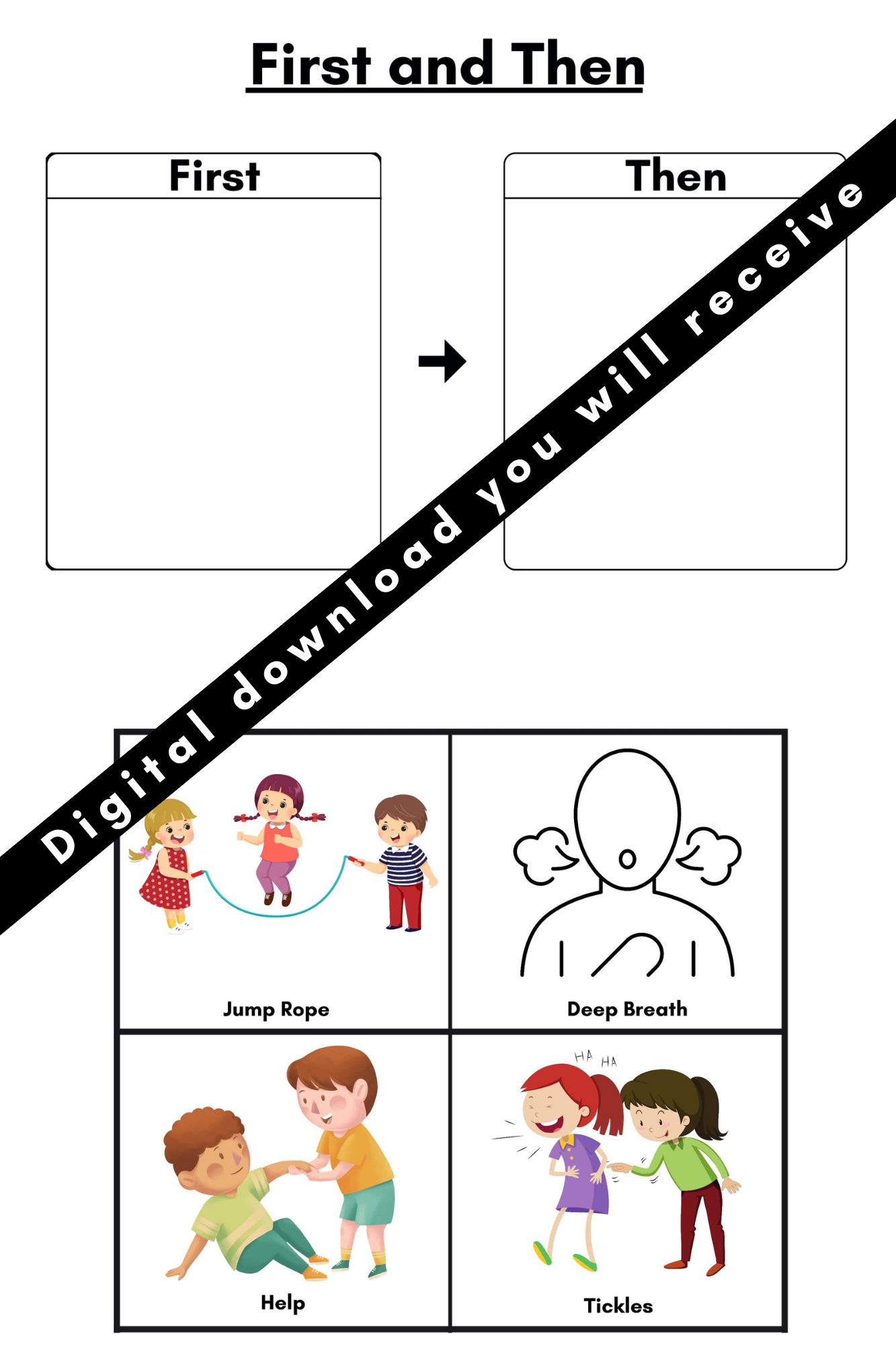 First Then Visuals Bundle PDF