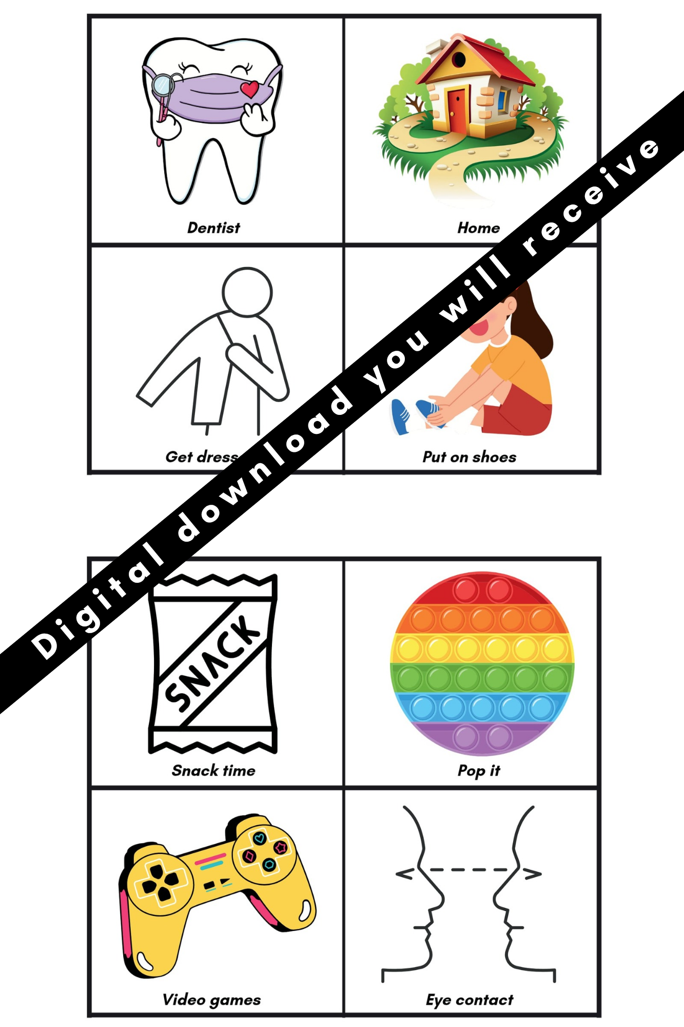 First Then Visuals Bundle PDF